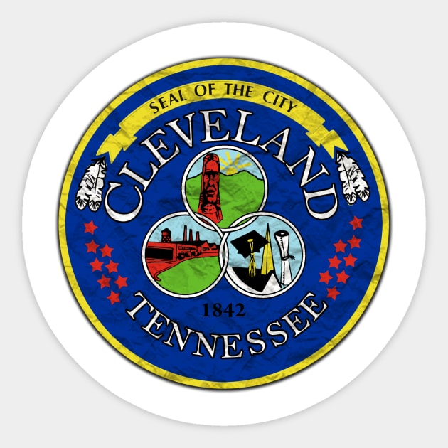 Cleveland Tennessee - Seal Sticker by BigOrangeShirtShop